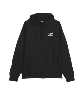 EA7 Schwarzes Fleece-Sweatshirt