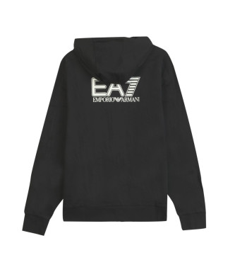 EA7 Schwarzes Fleece-Sweatshirt