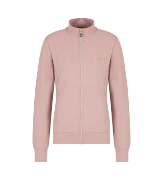 EA7 Sweatshirt com casaco de malha em viscose com elasticidade Evolution cor-de-rosa