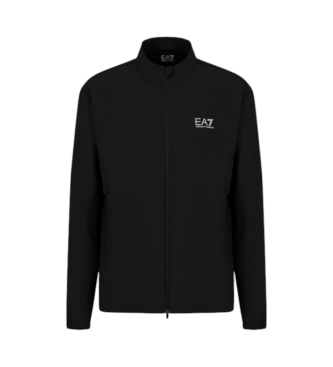 EA7 Felpa cardigan Ventus7 in tessuto tecnico Dynamic Athlete, nera  
