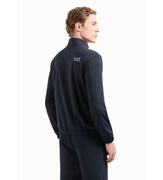 EA7 Golf Pro cardigan-sweatshirt i navyfarvet stretchstof