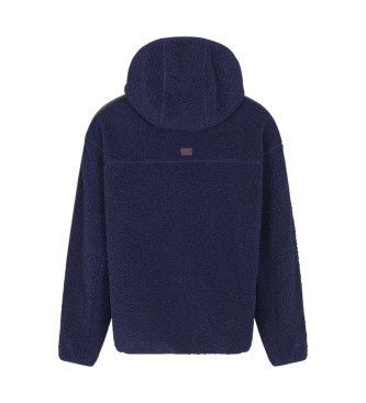 EA7 Sudadera con capucha 7.0 en tejido efecto peluche marino