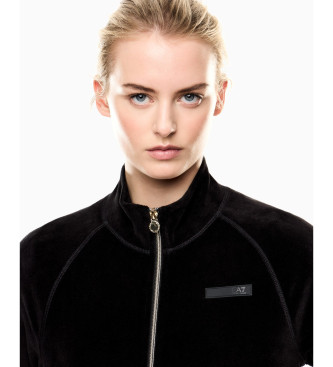 EA7 Sweatshirt i chenille, sort