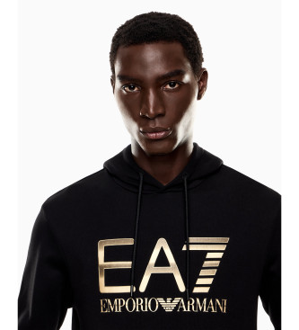 EA7 Felpa nera con logo del treno