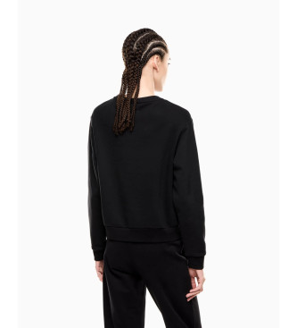 EA7 Mikina z logotipom Crystal black