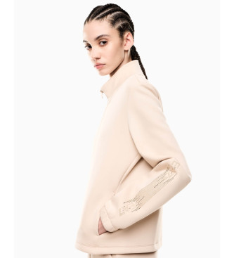 EA7 Logo Serie Vest Sweatshirt beige