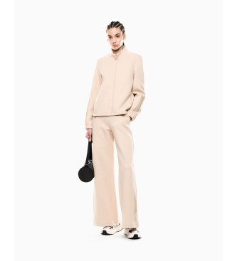 EA7 Logo Serie Vest Sweatshirt beige