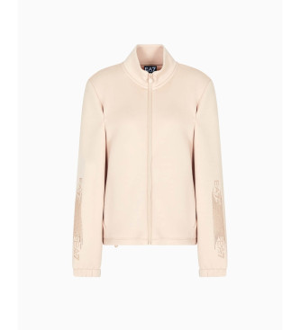 EA7 Logo Serie Vest Sweatshirt beige