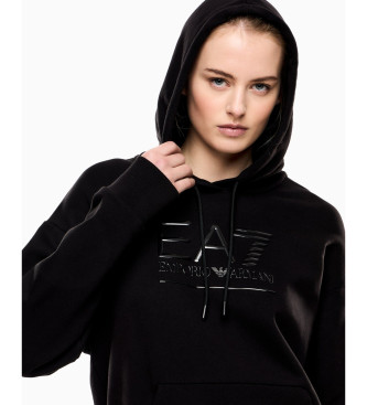 EA7 Visibility Sweatshirt aus schwarzer Mischung