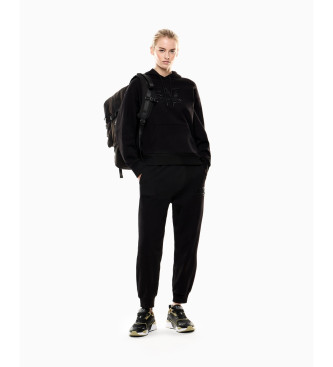 EA7 Visibility Sweatshirt aus schwarzer Mischung