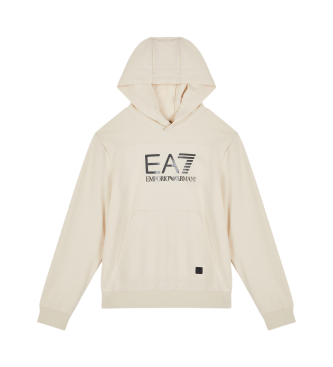 EA7 Sweat-shirt beige avec logo