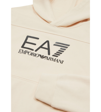 EA7 Sweat-shirt beige avec logo