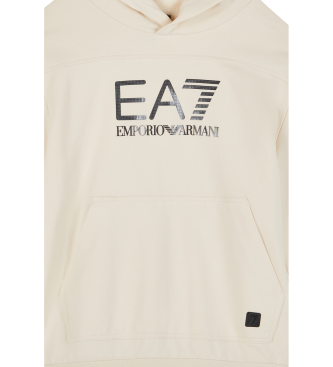 EA7 Sweat-shirt beige avec logo