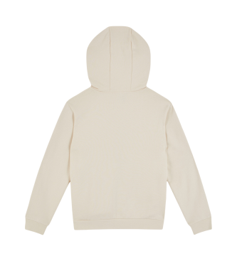 EA7 Beigefarbenes Sweatshirt mit Kapuze