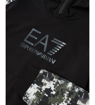 EA7 Sweat  capuche de visibilit noir