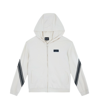 EA7 White hooded sweatshirt