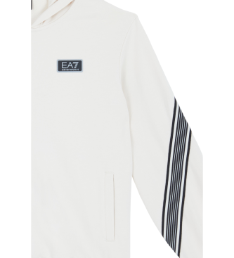 EA7 White hooded sweatshirt