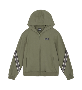 EA7 Green hooded sweatshirt