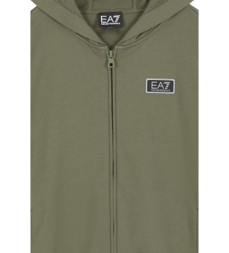 EA7 Green hooded sweatshirt