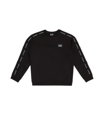 EA7 Logo Series Rundhals-Sweatshirt schwarz