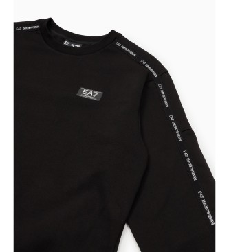 EA7 Logo Series Rundhals-Sweatshirt schwarz