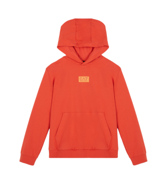 EA7 Orangefarbenes Logo-Sweatshirt