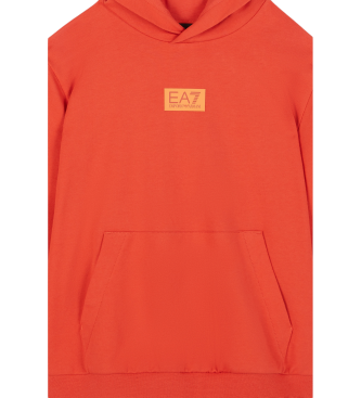 EA7 Orangefarbenes Logo-Sweatshirt