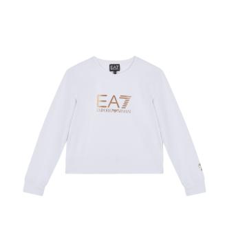 EA7 Vit sweatshirt med logotyp