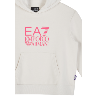 EA7 Sweat  coupe rgulire blanc