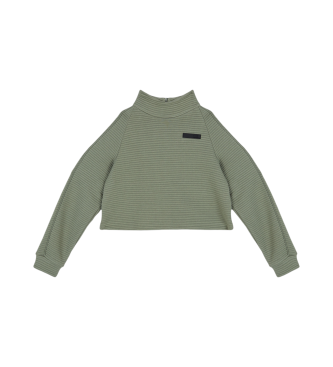 EA7 Sudadera con cremallera verde