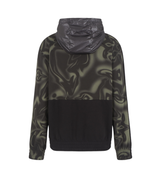 EA7 Sweat  capuche Visibility en coton vert