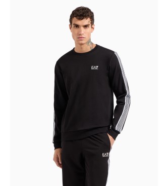 EA7 Sweat  col ras du cou 7 Lines noir