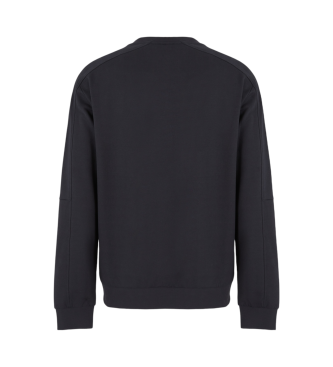 EA7 Visibility sweatshirt med rund hals i navyfarvet bomuld