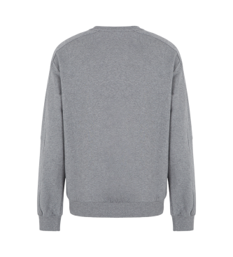 EA7 Visibility sweatshirt med rund hals i gr bomuld