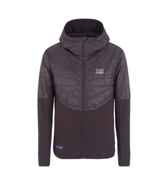 EA7 Sweat  capuche Dynamic Athlete en tissu technique Furor7 marron