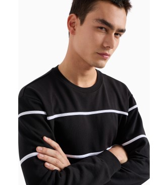 EA7 Athletic Colour Block crew neck sweatshirt black