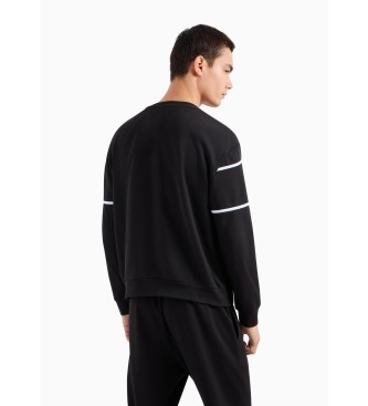 EA7 Athletic Colour Block crew neck sweatshirt black