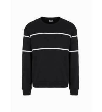 EA7 Athletic Colour Block crew neck sweatshirt black