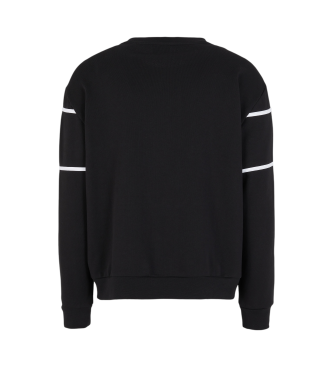 EA7 Athletic Colour Block crew neck sweatshirt black