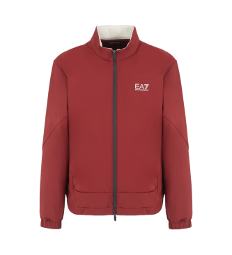 EA7 Golf Pro cardigan style sweatshirt in burgundy stretch fabric