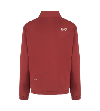 EA7 Golf Pro cardigan style sweatshirt in burgundy stretch fabric