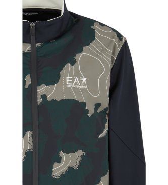 EA7 Golf Pro cardigan-sweatshirt i flerfarvet stretchstof