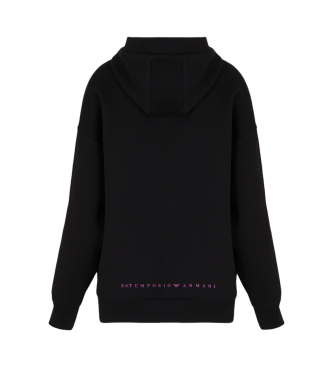 EA7 Sweat  capuche avec logo ray noir