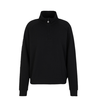 EA7 Ensfarvet sort sweatshirt