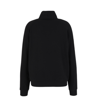 EA7 Ensfarvet sort sweatshirt