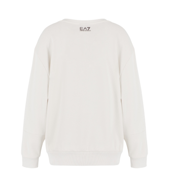 EA7 Sweatshirt med logo, hvid