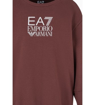 EA7 Sweatshirt marron avec logo