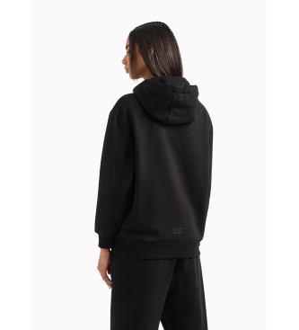 EA7 Sweat  capuche en coton mlang Visibility noir