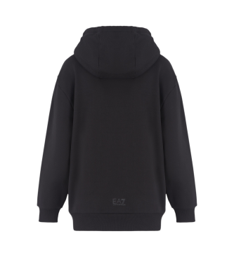 EA7 Sweat  capuche en coton mlang Visibility noir