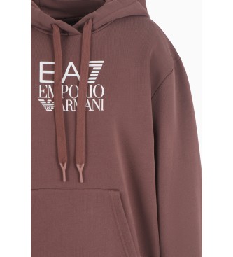 EA7 Camisola com capuz castanha